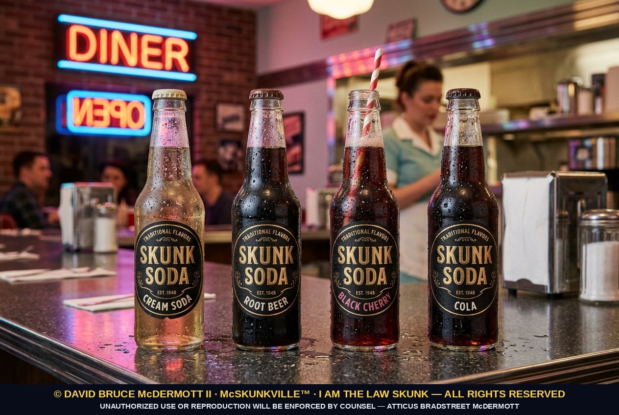 McSkunk Soda — the diner lineup