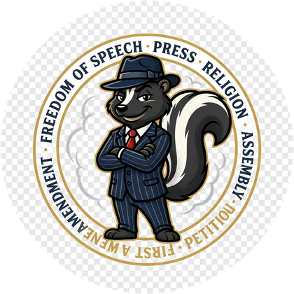 I Am The Law Skunk mascot
